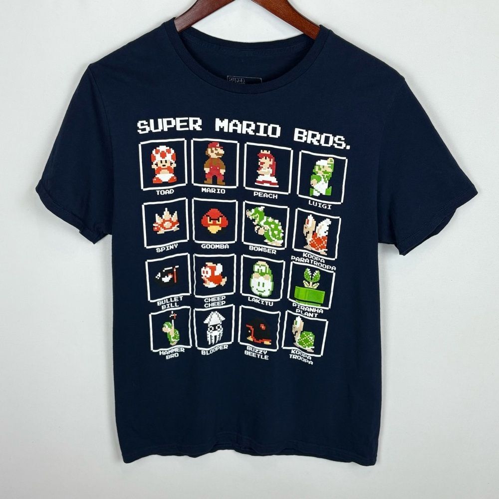 Nintendo Super‎ Mario Bros. Character Pixel T-shirt